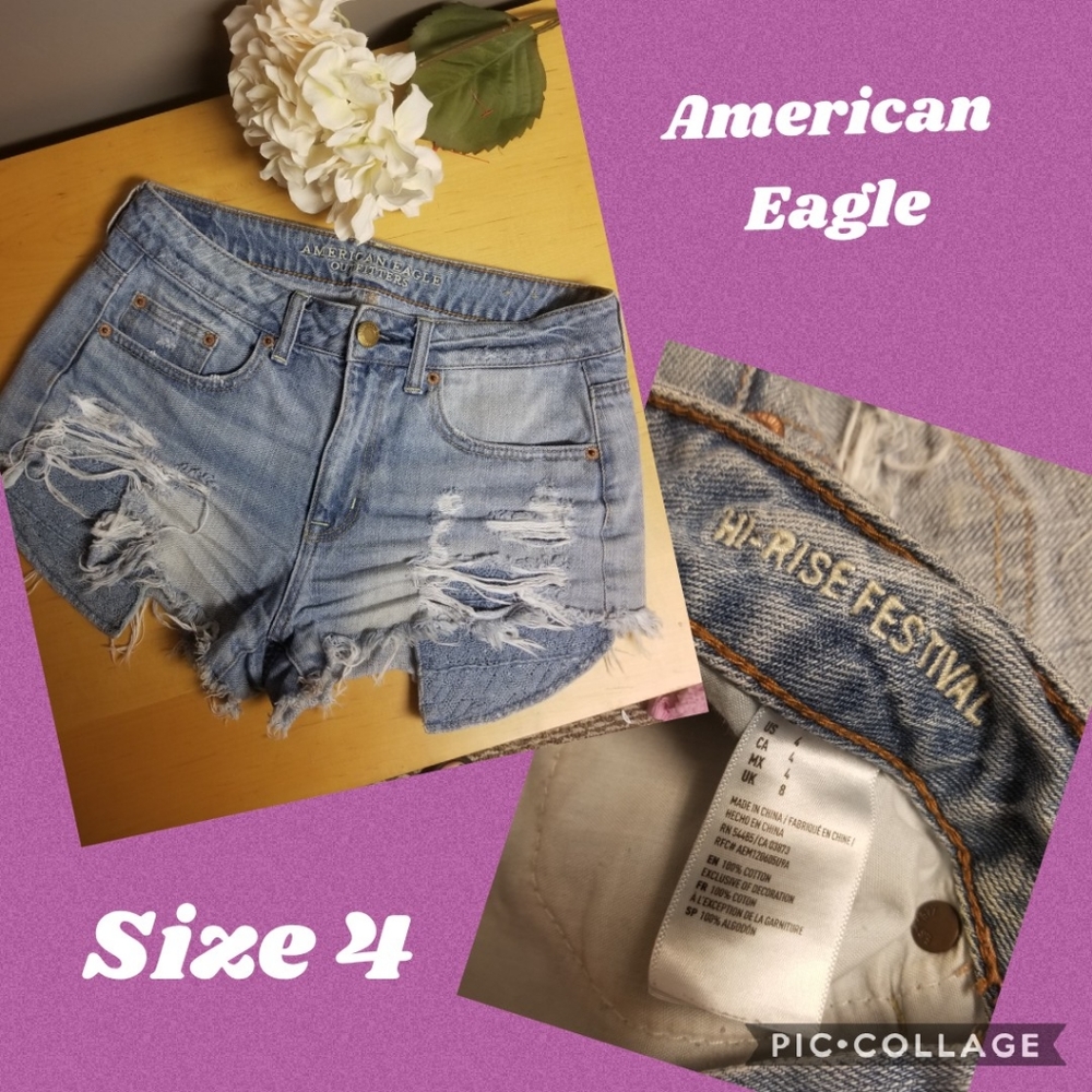 American Eagle hi rise festival shorts 4